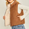 Love Tree Zip Up Cropped Contrast Reversible Vest