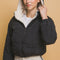 Love Tree Zip Up Cropped Hooded Sherpa Reversible Jacket