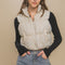 Love Tree Zip Up Turtleneck Cropped Vest Coat