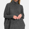 Zenana Full Size Brushed Melange Hacci Turtleneck Sweater