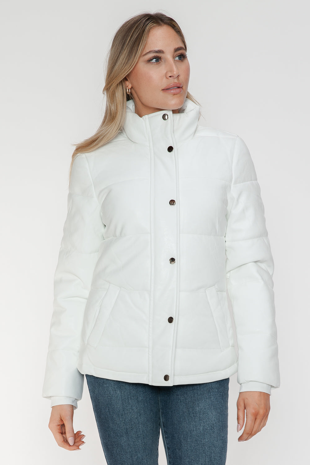 YMI Pocketed Zip Up Turtleneck Puffer Jacket