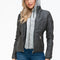 YMI Faux Layered Double-Zipper Jacket with Fuzzy Hood