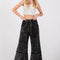 SAGE + FIG Mineral Washed Terry Wide Leg Pants